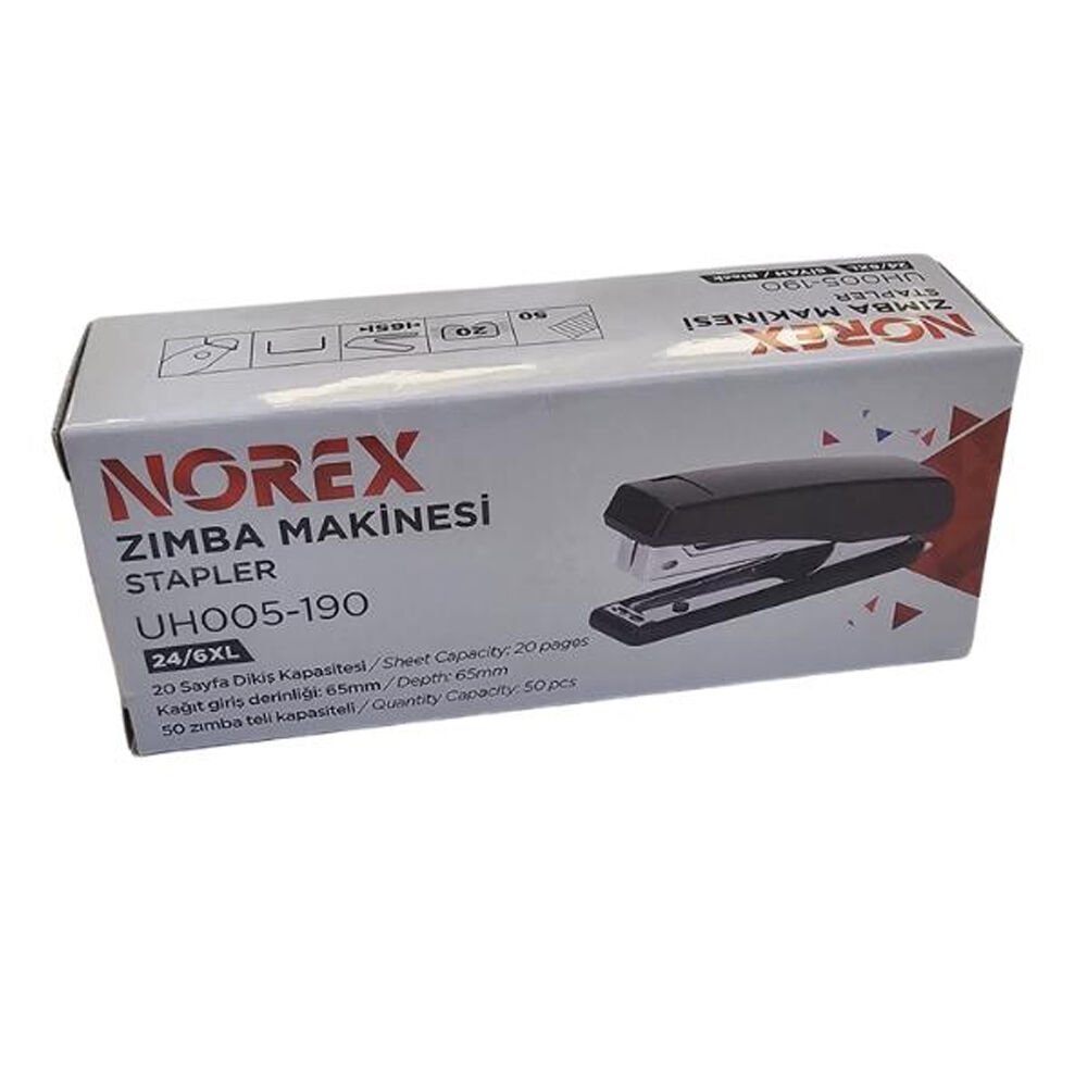 Norex Zımba Makinesi Siyah 24/6XL