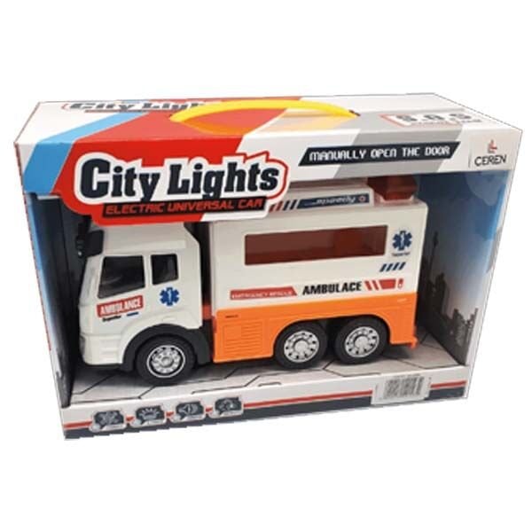 Ctoy Oyuncak Işıklı Ve Sesli Dönen Ambulans Kamyon 89-303A