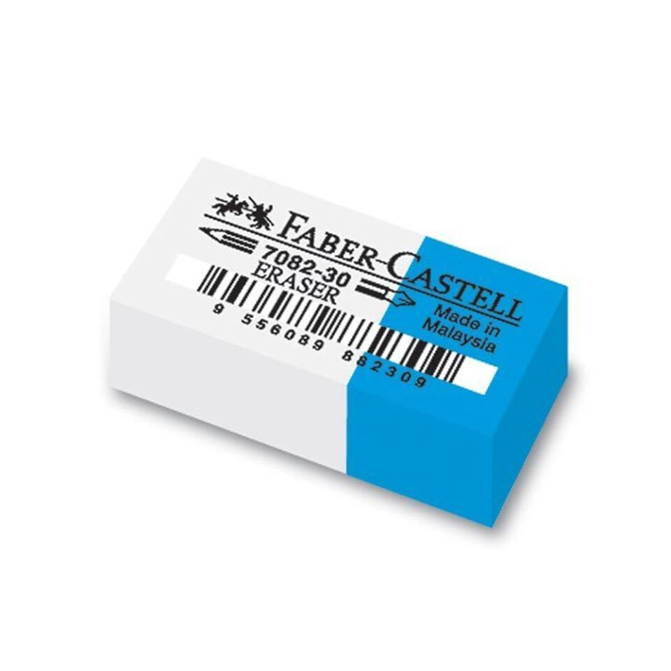 Faber-Castell Öğrenci Silgisi 30 LU Beyaz-Mavi (7082-30) 18 82 30