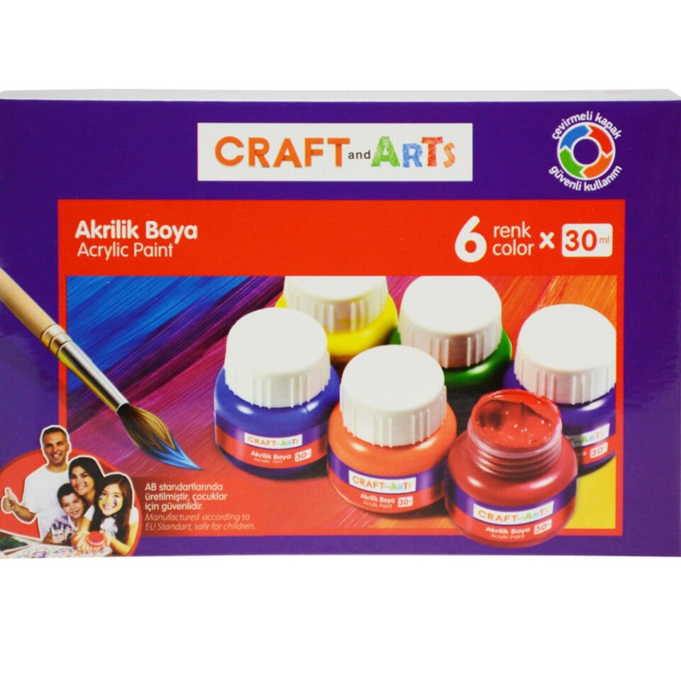 Craft And Arts Akrilik Boya 6 Renk30 ML U1560KK-6