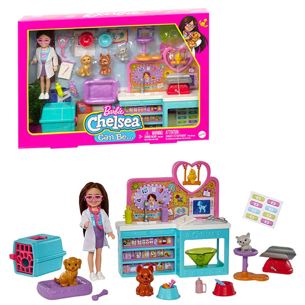 Barbie Chelsea Meslekleri Öğreniyor Veteriner Oyun Seti HGT12