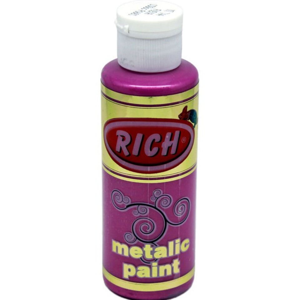 Rich Akrilik Boya Metalik 120 CC Fuşya 0744