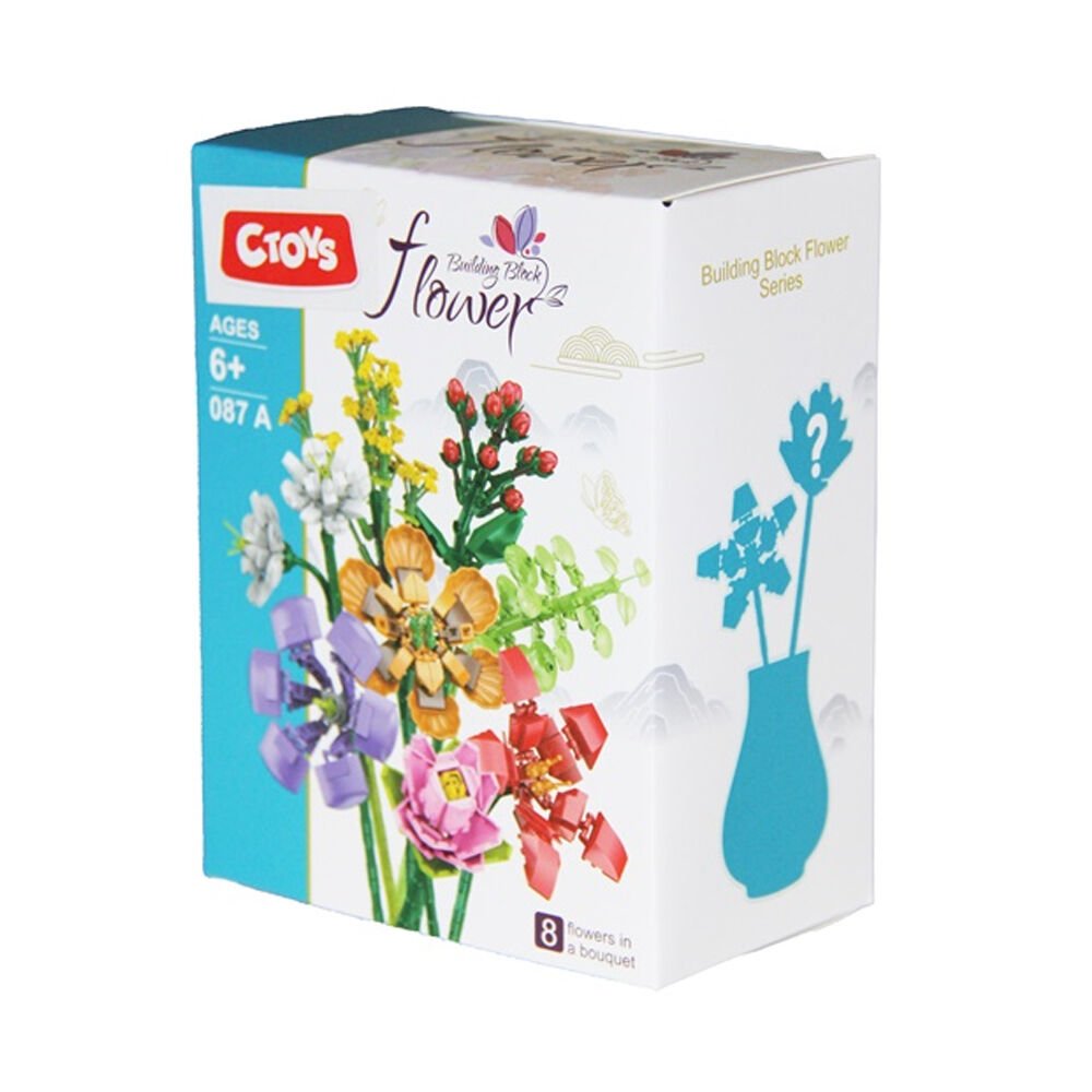 Ctoy Oyuncak Mini Blok Flower 8 Li Stant CTOY-087A