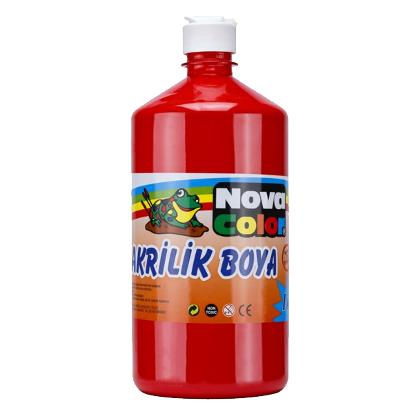 Nova Color Akrilik Boya 1 KG Kırmızı NC-222