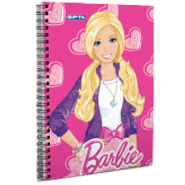 Gıpta Not Defteri Spiralli Karton Kapak ( 36 Lı Stand ) A6 Barbie 5516