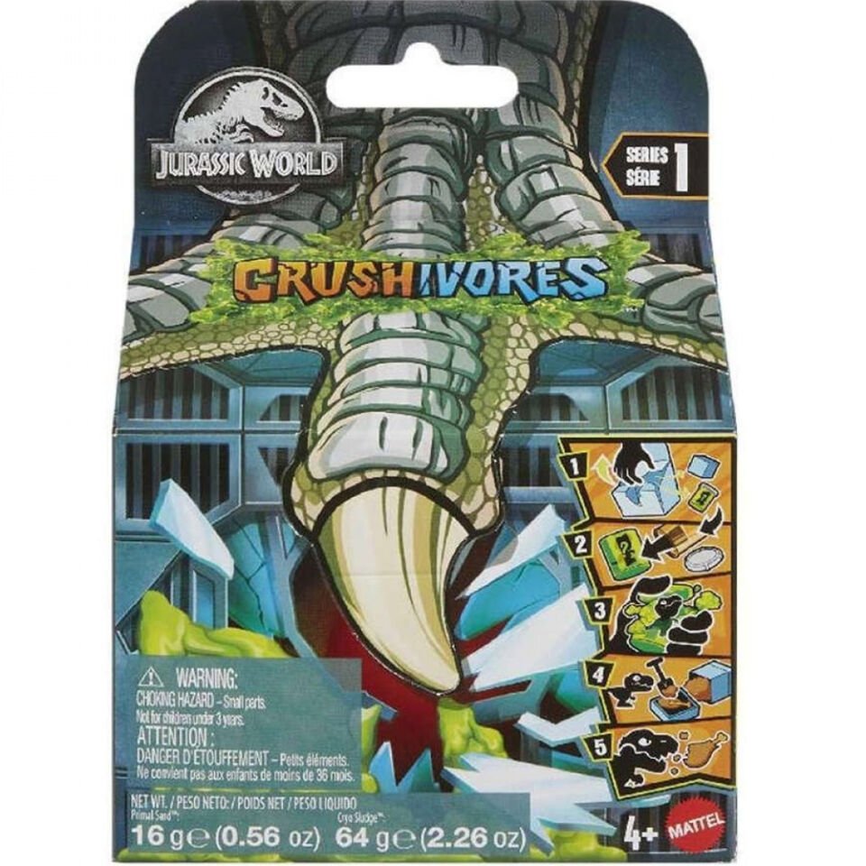 Jurassıc World Crushivores Serisi - Sürpriz Aksesuarlı Figürler