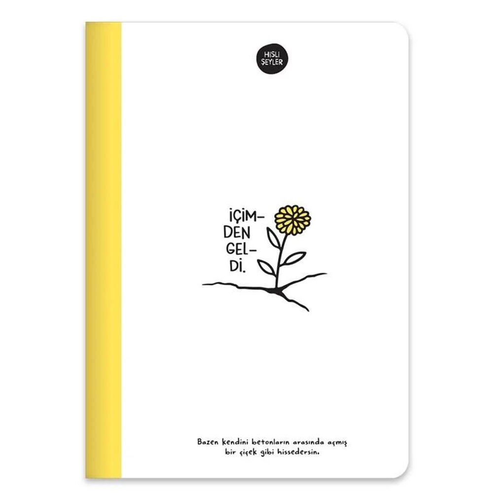 Hisli Şeyler Defter A5 80 YP Renkli Syf Çizgili Sarı 500641-99