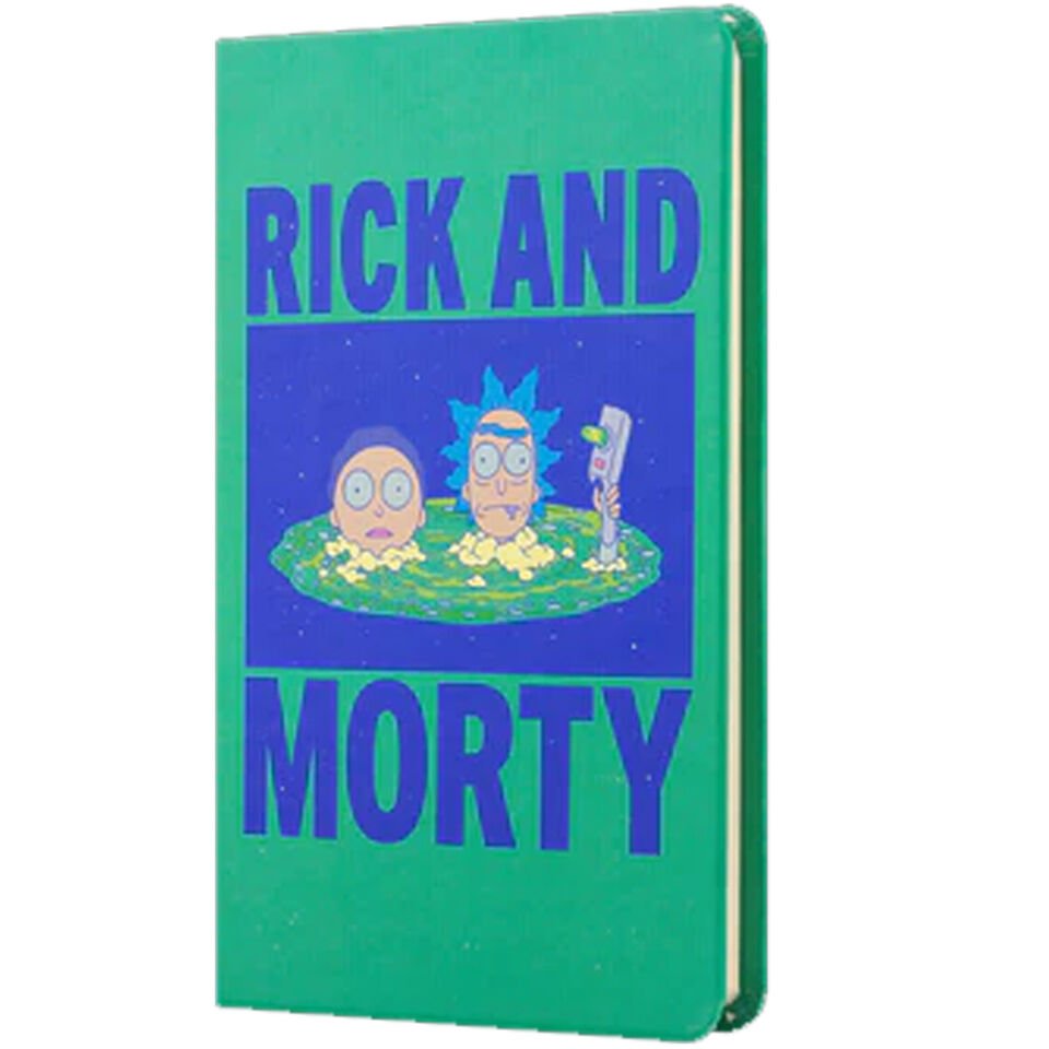 Mabbels Sert Kapak Lastikli Mini Defter Rick And Morty Yeşil 80 YP 9x14 DFT-388371