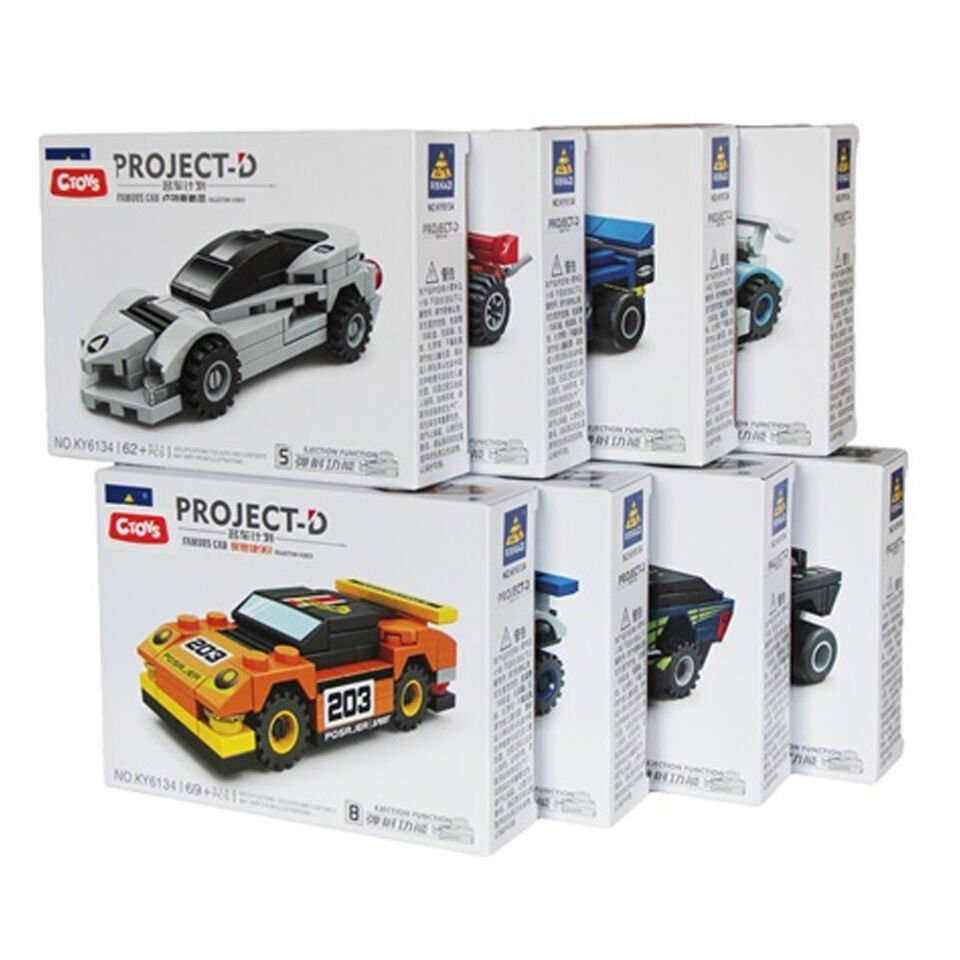 Ctoy Oyuncak Lego Yarış Arabaları Seti 8Li Stand CTOY-KY6134