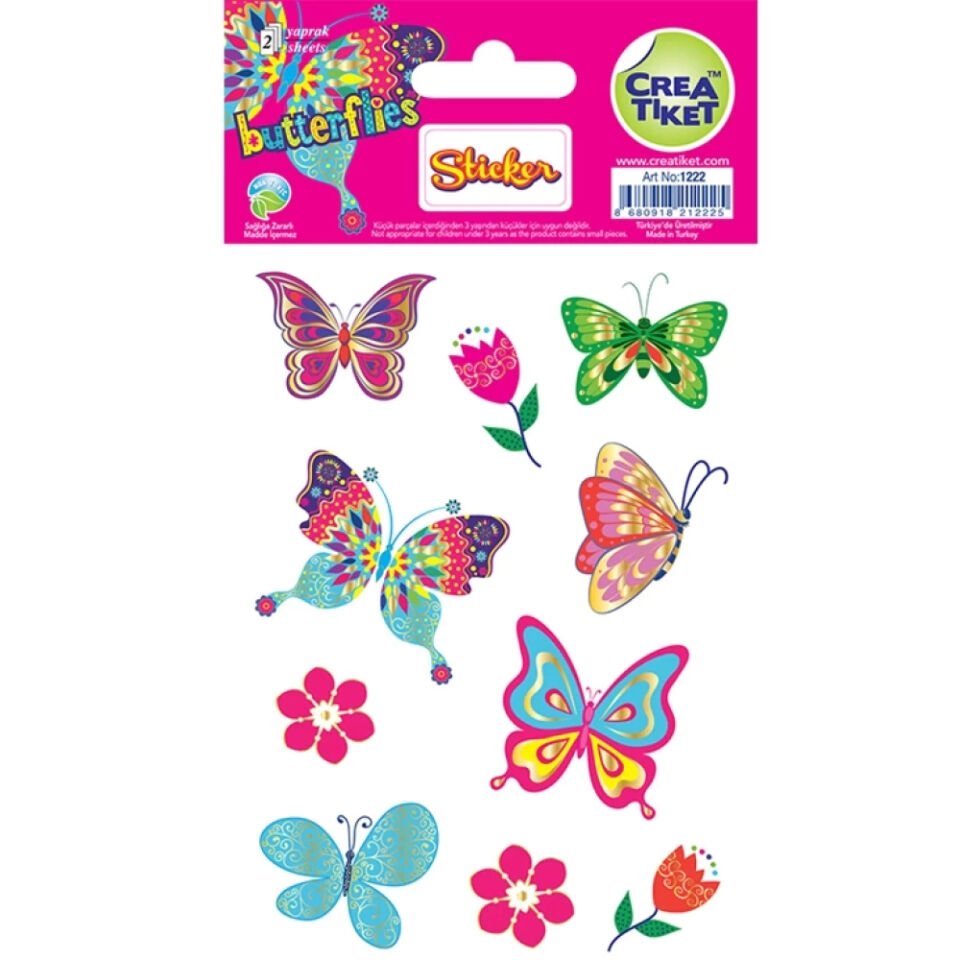 Ceraworld Yaldızlı Çıkartma Kelebek 1222