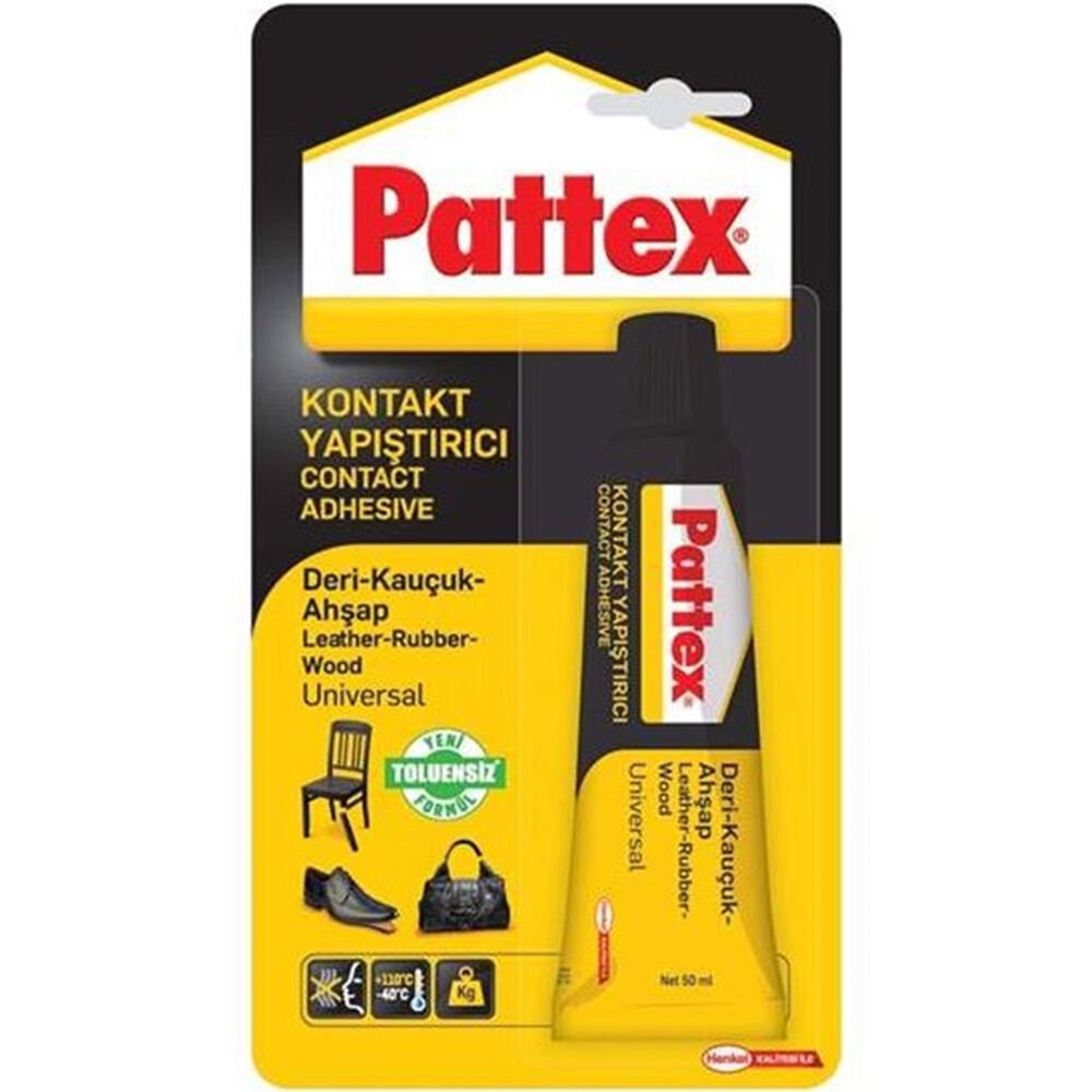 Pattex Deri Kauçuk Ahşap Yapıştırıcı 50g Tüp