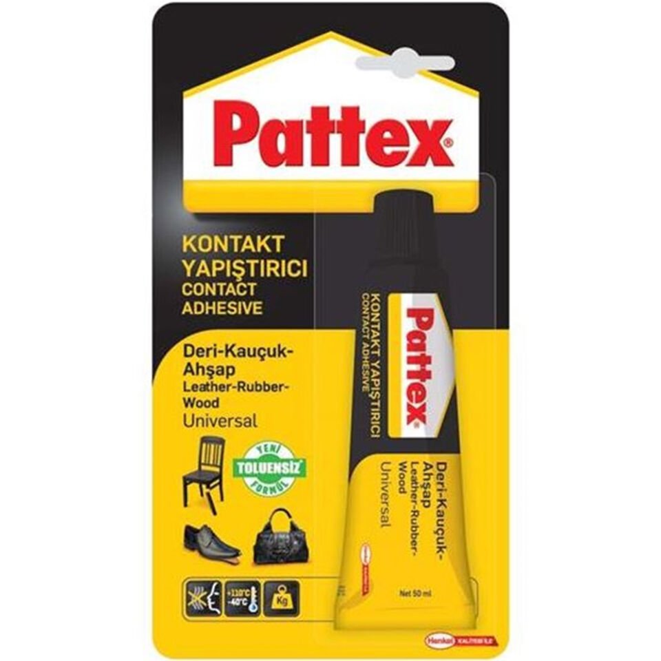 Pattex Deri Kauçuk Ahşap Yapıştırıcı 50g Tüp