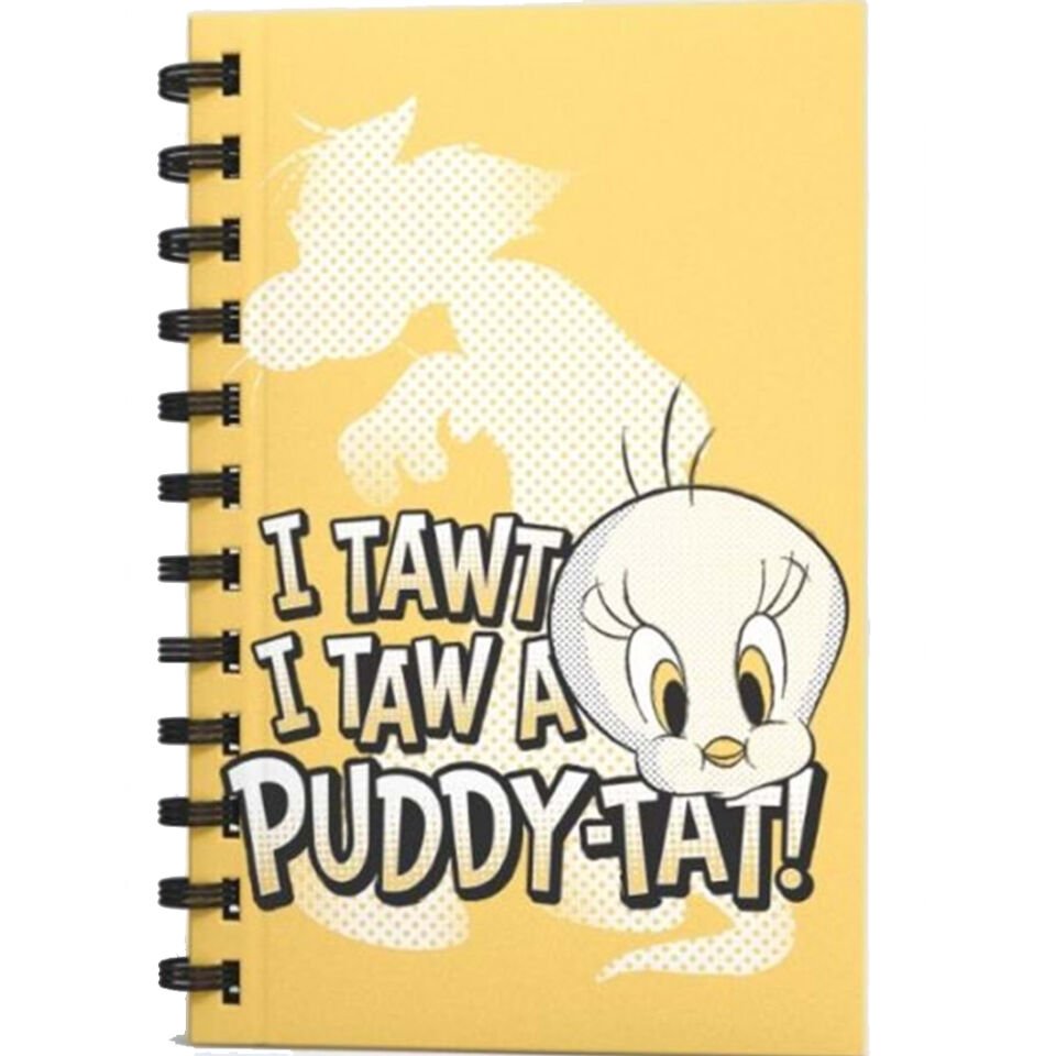 Mabbels Spiralli Defter Tweety I Tawt I Taw a Puddy Tat Açık Sarı 80 YP 17x24 DFT-388494