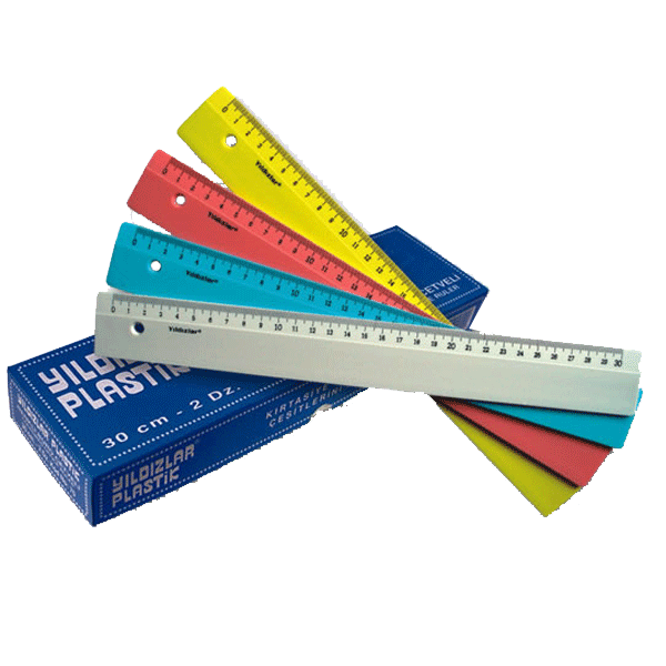 Yıldızlar Standart Cetvel Plastik Renkli 30 CM 70