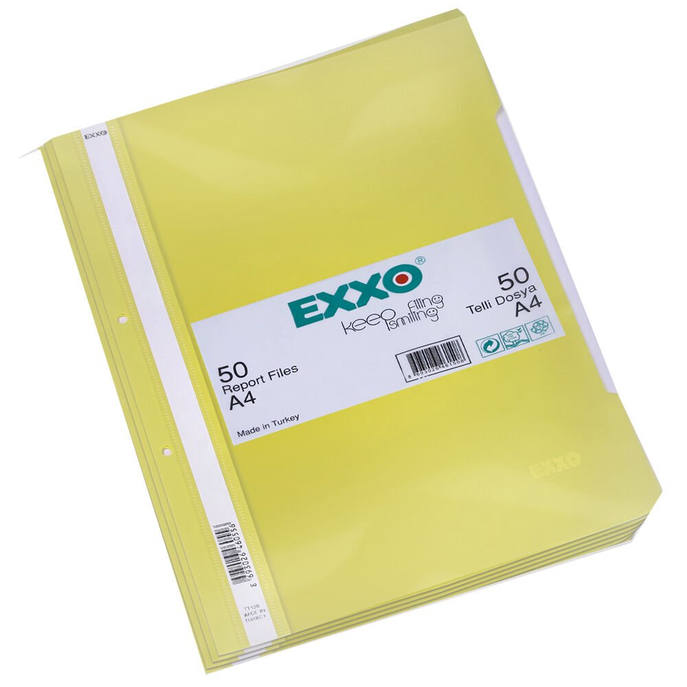 Exxo Telli Dosya Plastik A4 Sarı TT120