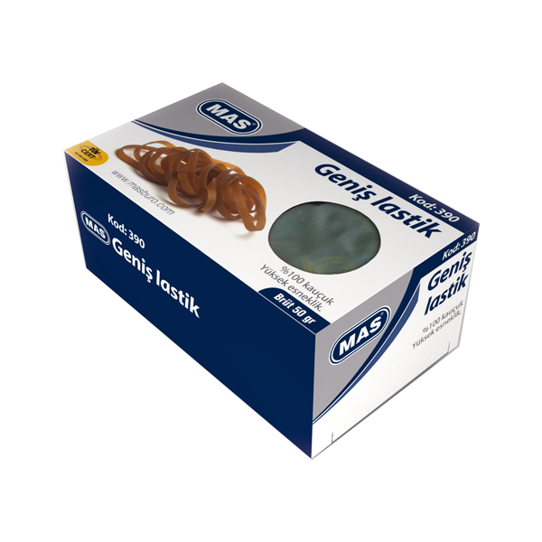 Mas Ambalaj Lastik Kutu Geniş 50 GR 390