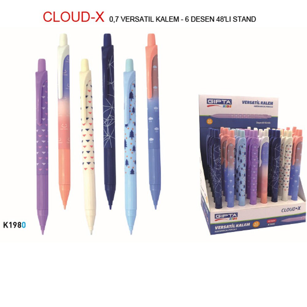 Gıpta Versatil Kalem 0.7 MM 6 Desen 48 Li Stand