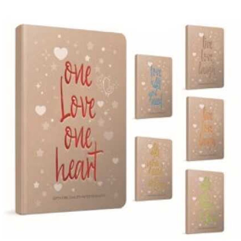 Gıpta Love Book İp.Dk.Sert Kapak Defter 19x26 120 Yp Çiz.