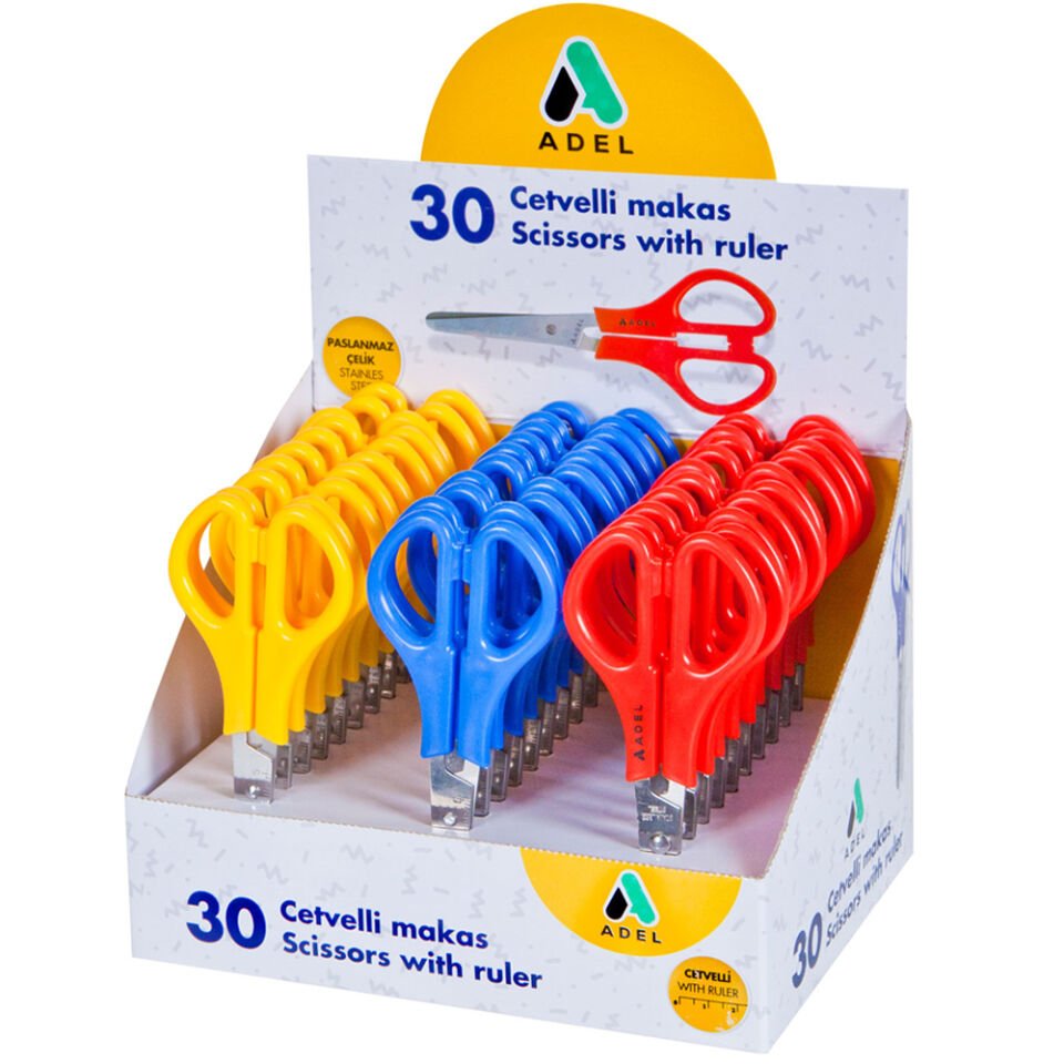 Adel Okul Makası Cetvelli 30 Lu 4012 145801