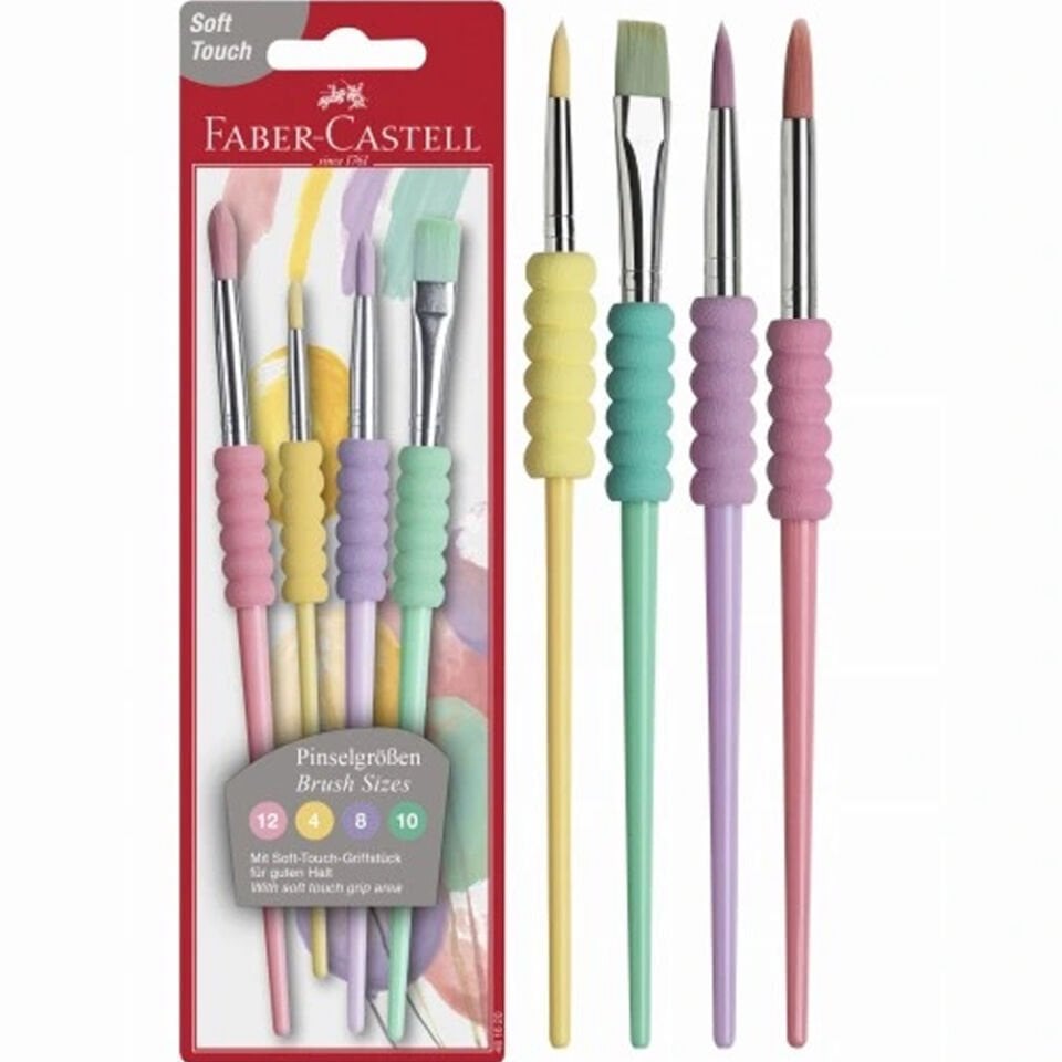 Faber-Castell Fırça Soft Touch Pastel 4 Çşt 10 Lu