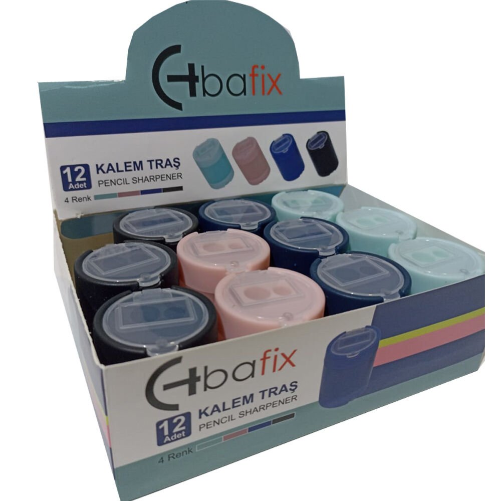 Bafix Kalemtraş Çift Delikli Kapaklı TS8142