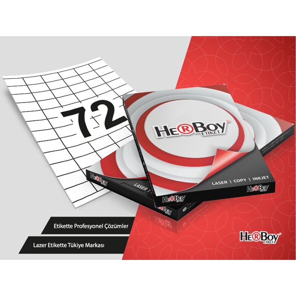 Herboy Laser Etiket 100 YP 35x23 Laser-Copy-Inkjet HB-1172