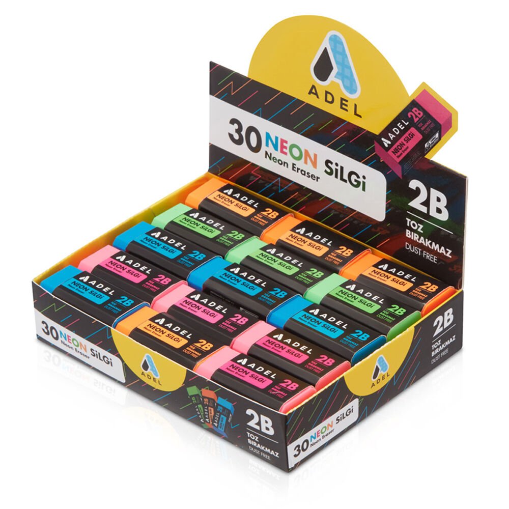 Adel Silgi Neon Dust-Free 4 Renk 30 Lu 2270 000023