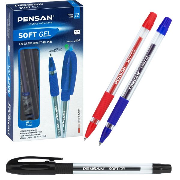 Pensan Tükenmez Kalem Soft Gel 0,7 MM Mavi 2400