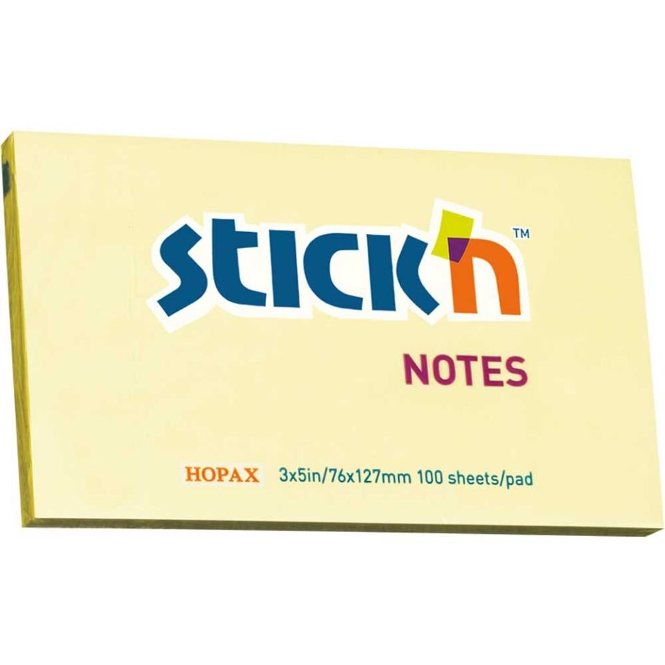 Hopax Stıckn Yapışkanlı Not Kağıdı 76x127 Sarı 21009