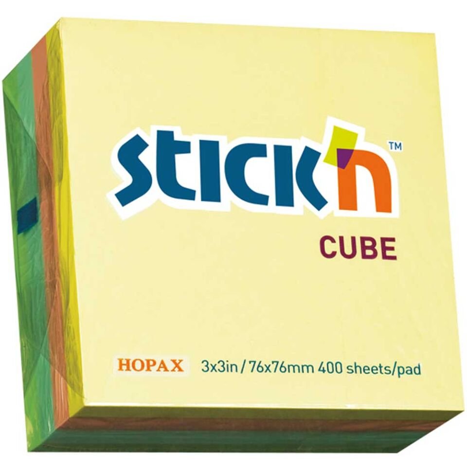 Hopax Stıckn Yapışkanlı Not Kağıdı 400 YP 76x76 Pastel Renkler 21013