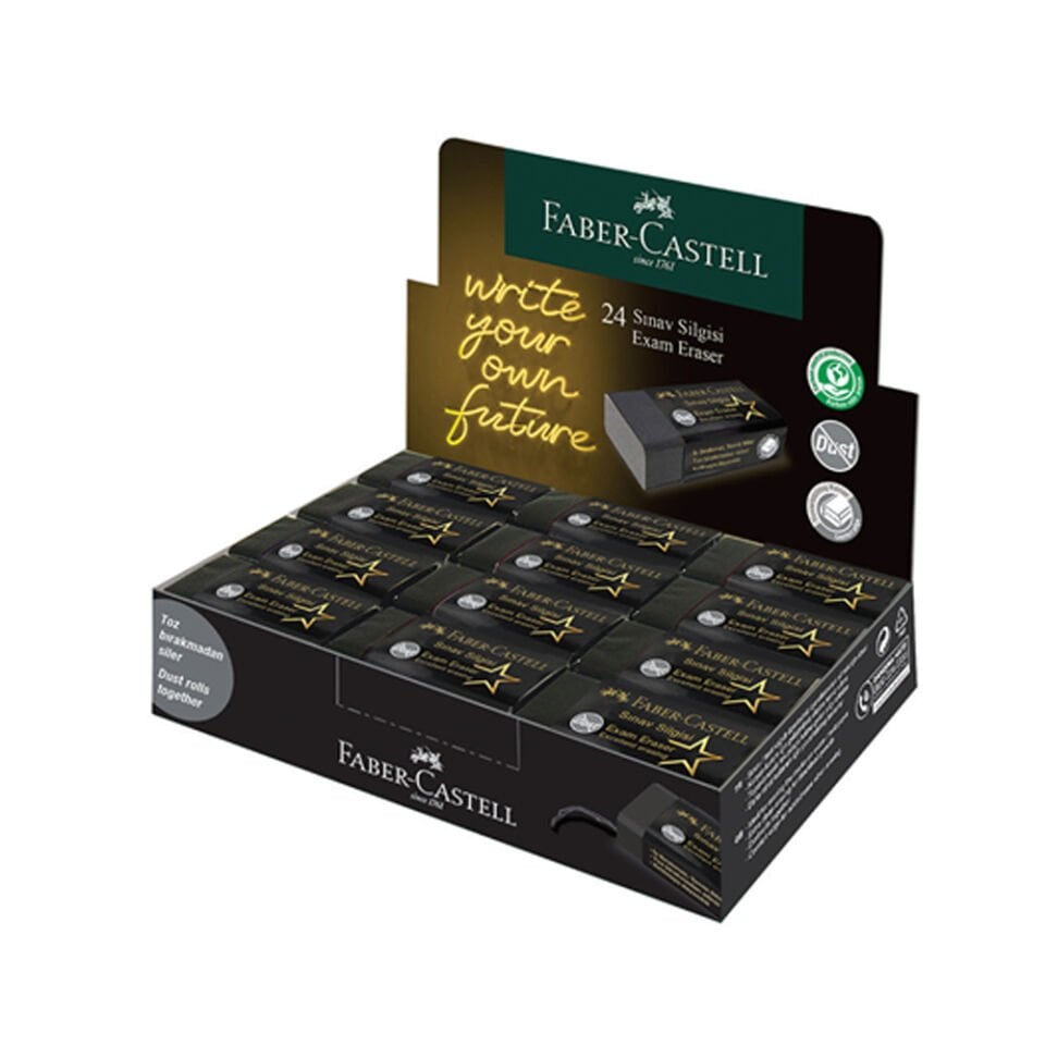 Faber-Castell Sınav Silgisi Black Edition 24 Lü 5130 187241