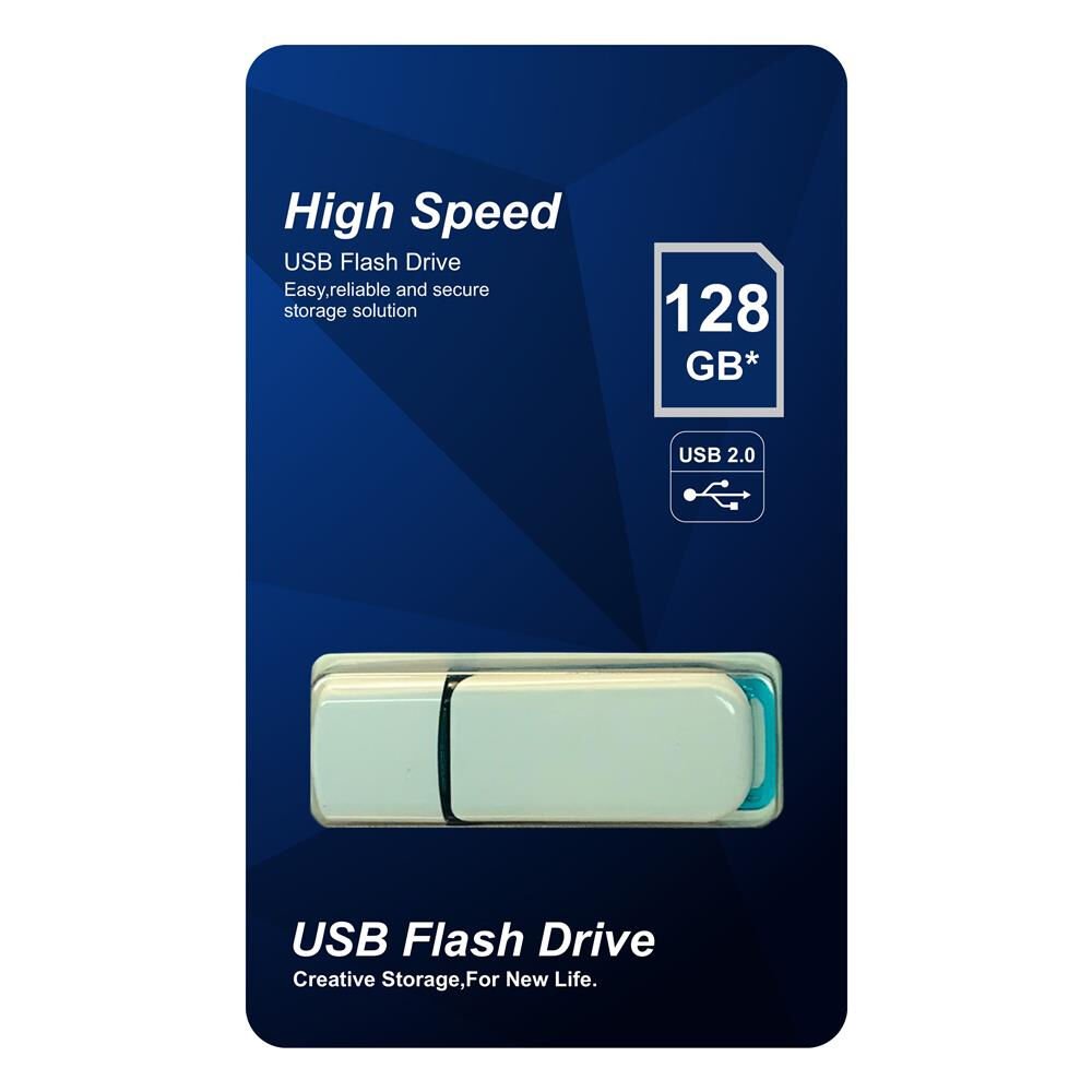 Elba Flash Bellek 128 Gb Plastik Beyaz-Mavi 2.0 Usb