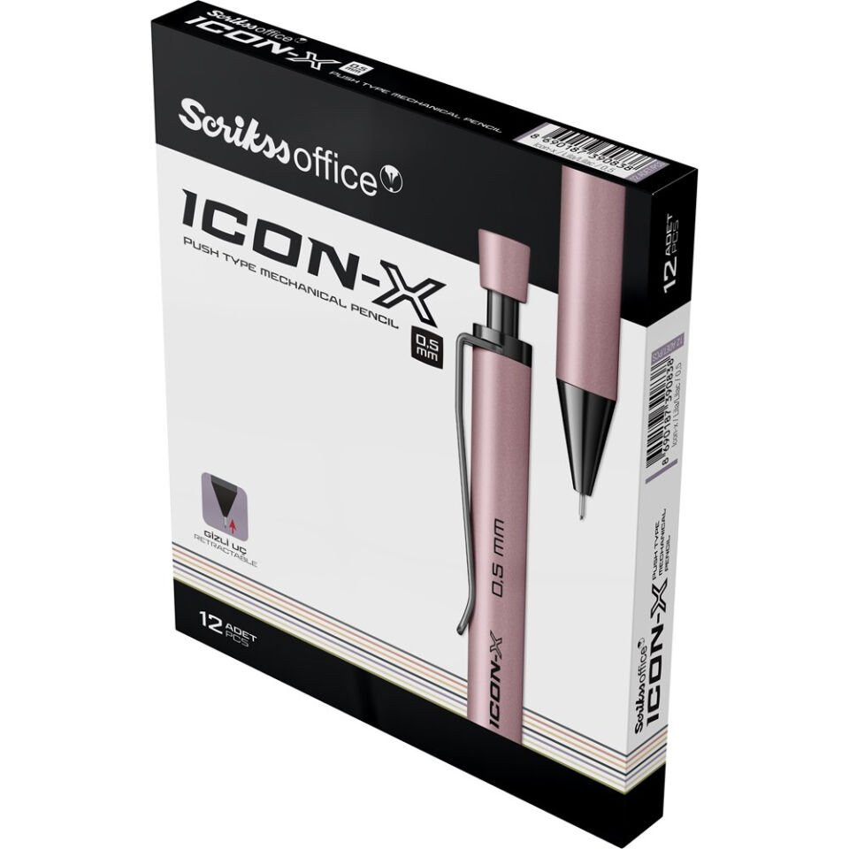 Scrikss Versatil Kalem Icon-x Metal 0.5 MM Lila 12 Li