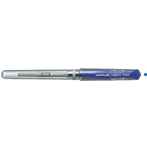 Uni-Ball Roller Kalem Signo Broad Jel Bilye Uç İmza Kalemi 1.0 MM Mavi UM-153