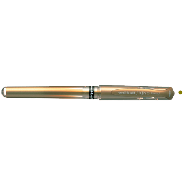 Uni-Ball Roller Kalem Signo Broad Jel Bilye Uç Davetiye 1.0 MM Altın UM-153