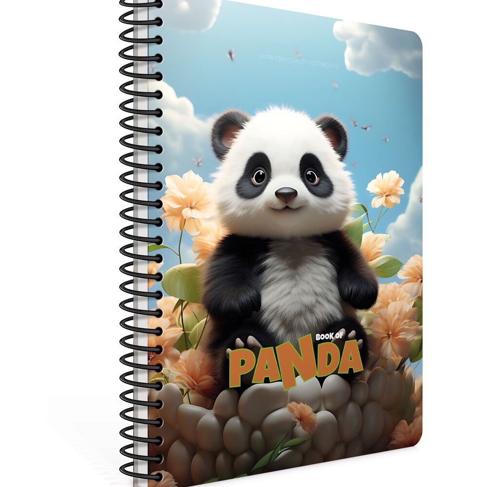 Gıpta Spiralli Karton Kapak Defter Panda A4 80 Çizgili