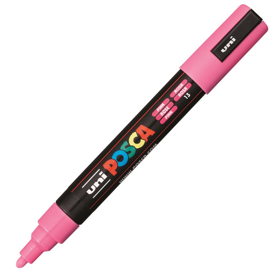 Uni-Ball Posca 1.8-2.5 Su Bazlı Poster Markörü Pembe N