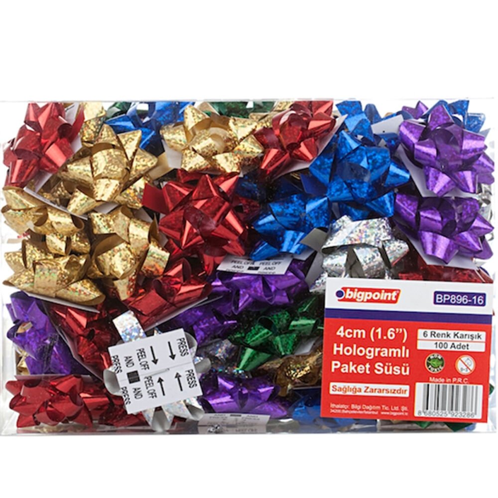 Bigpoint Paket Süsü Hologram 1.6'' 100 LÜ BP896-16