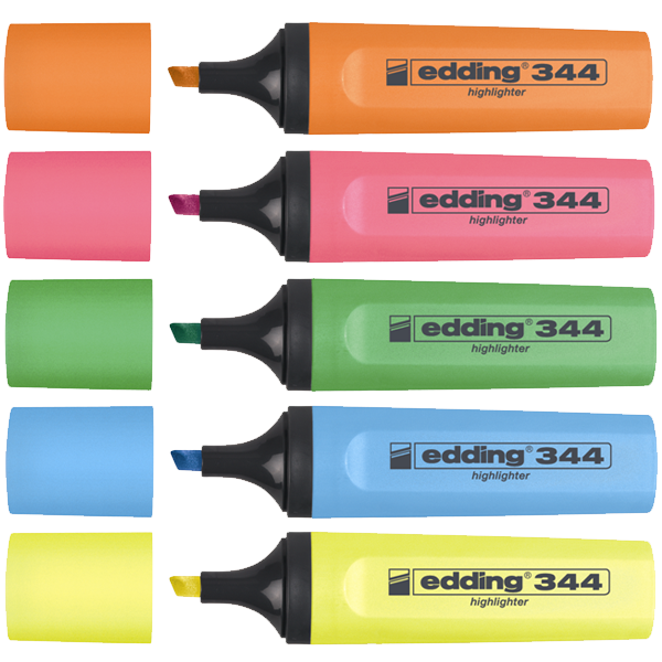 Edding Fosforlu Kalem Karışık Renk 5 Lİ 344
