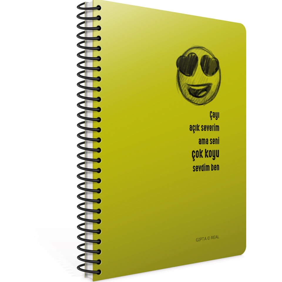 Gıpta Spiralli Plastik Kapak Defter Real A4 80 Çizgili