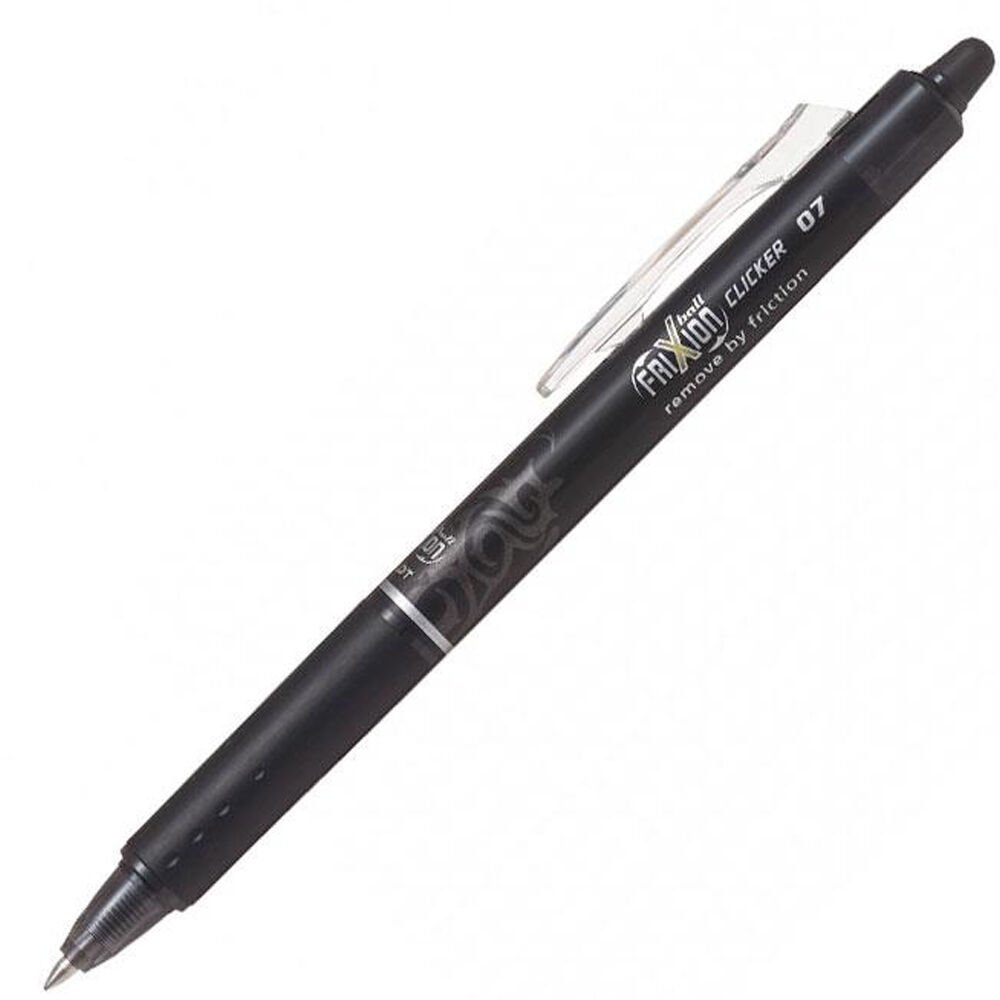 Pilot Tükenmez Kalem Frixion Clicker Bilye Uç Silinebilir 0.7 MM Siyah BLRT-FR7-B