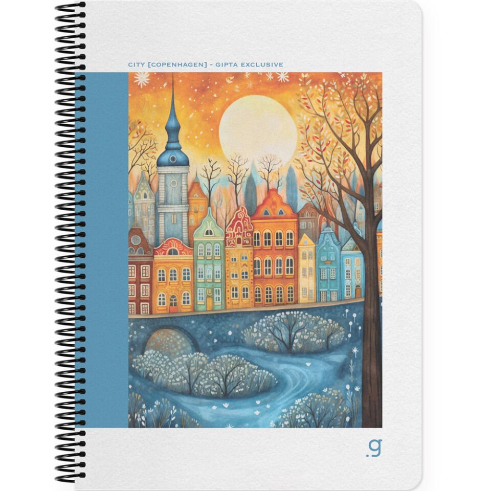 Gıpta Cıty Spiralli Sert Kapak Defter 17x24 80 Yp.Kareli