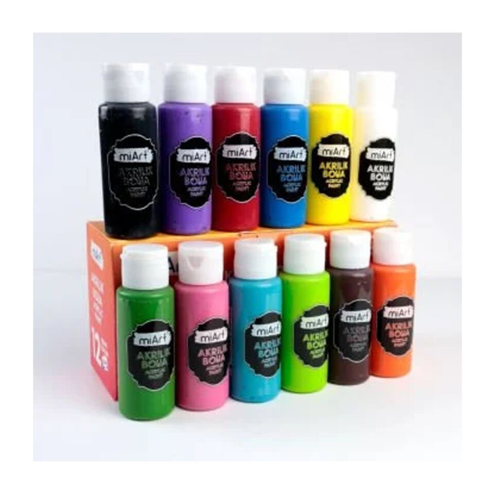 Miart Akrilik Boya 12 Li Set 59 ML