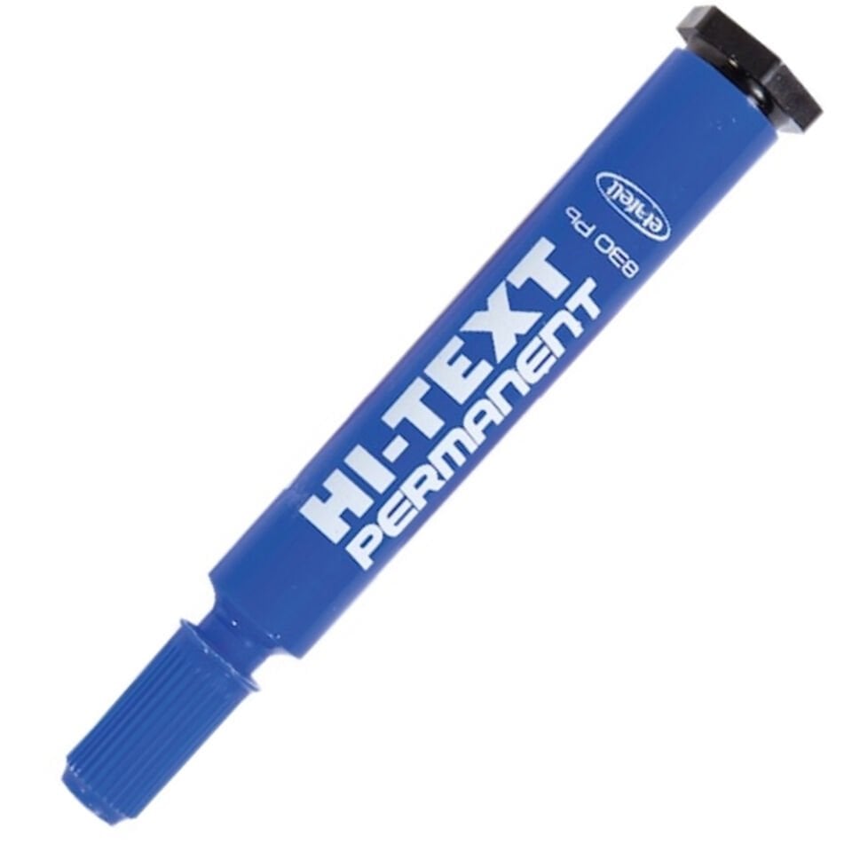 Hi-Text Markör Permanent Yuvarlak Uçlu Mavi 830PB