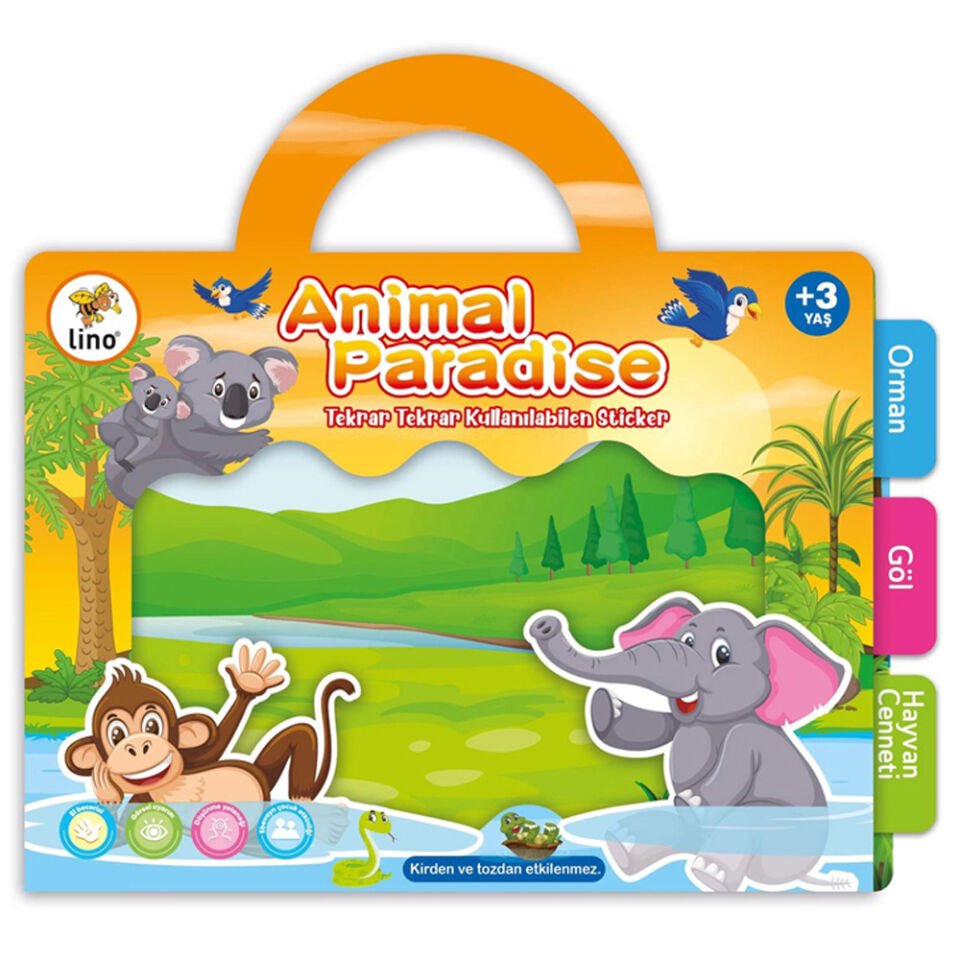 Lino Tekrar Tekrar Kullanılabilen Sticker Seti Anımal LS-401