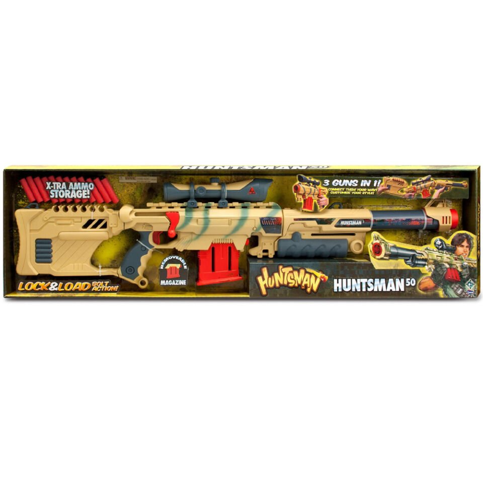 Sunman Oyuncak Huntsman-5 Sünger Atan Silah 24 Mermili Büyük
