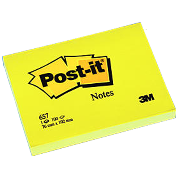 Post-it Yapışkanlı Not Kağıdı 100 YP 76x102 Sarı 657