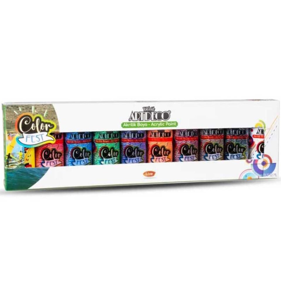 Artdeco Akrilik Boya Seti Colorfest 10x50 ML