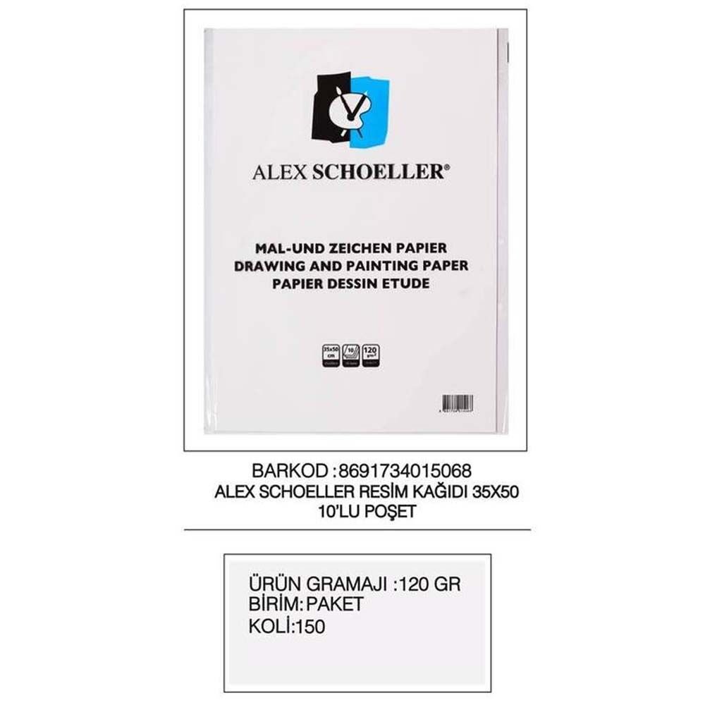 Alex Schoeller Resim Kağıdı 35x50 120 GR 10 Lu