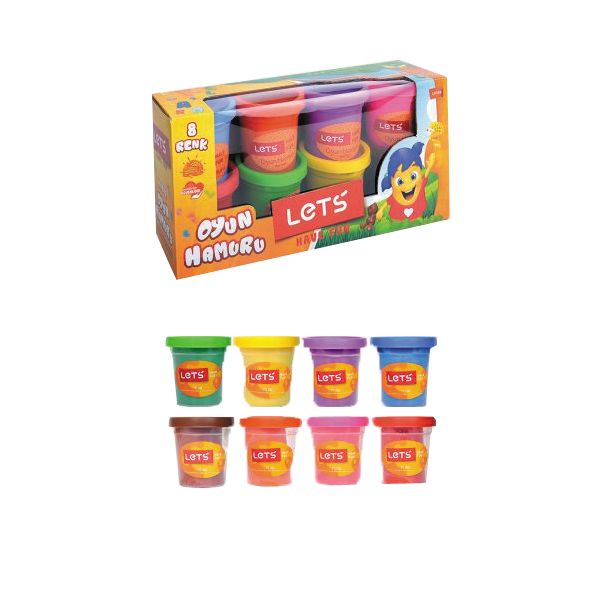 Lets Oyun Hamuru 8 Renk 448 GR L8358